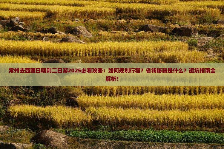 常州去西藏日喀则二日游
