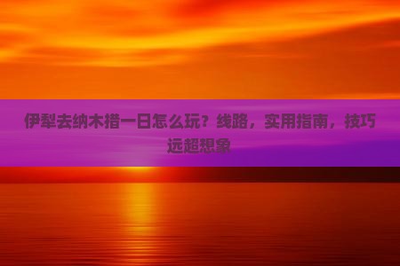 伊犁去西藏纳木措一日