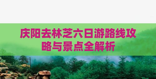 庆阳去西藏林芝六日游