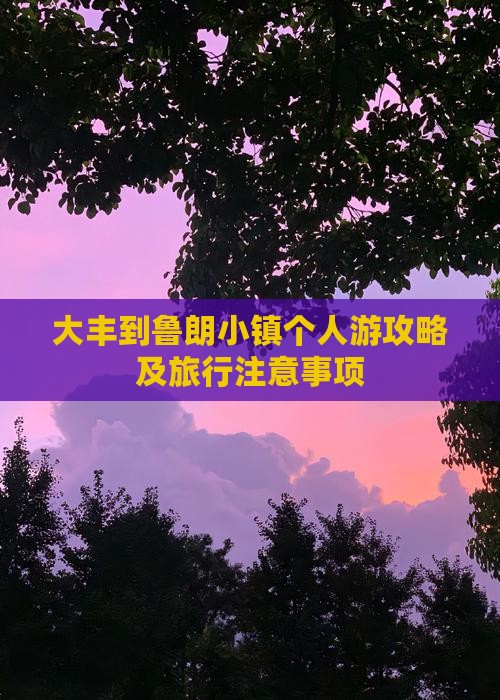 大丰到西藏鲁朗小镇个人游