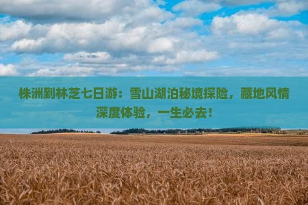 株洲到西藏林芝七日游
