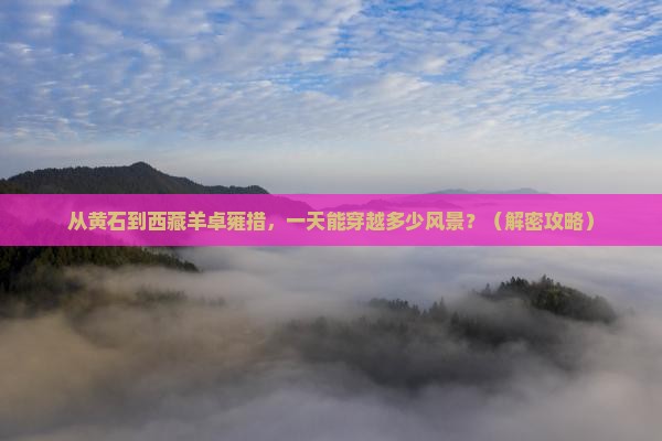 黄石到西藏羊卓雍措一日
