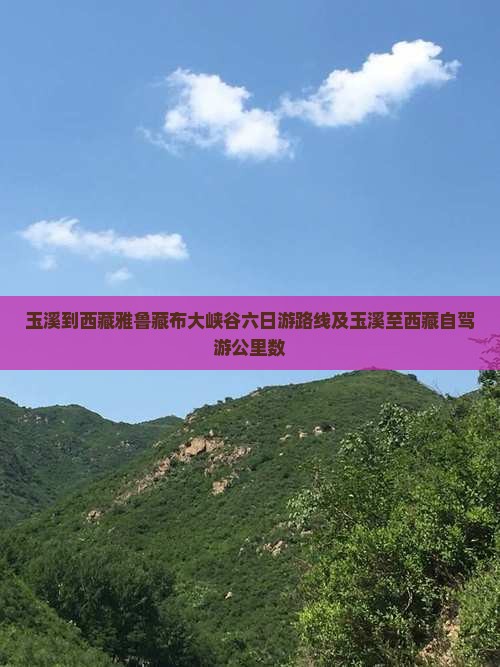 玉溪到西藏雅鲁藏布大峡谷六日游