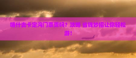 喀什去西藏卡定沟门票