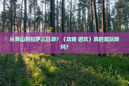黄山去西藏拉萨三日游