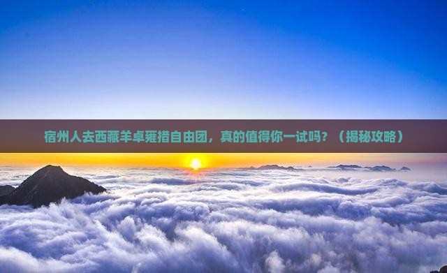 宿州去西藏羊卓雍措自由团