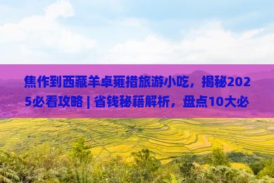 焦作到西藏羊卓雍措旅游小吃