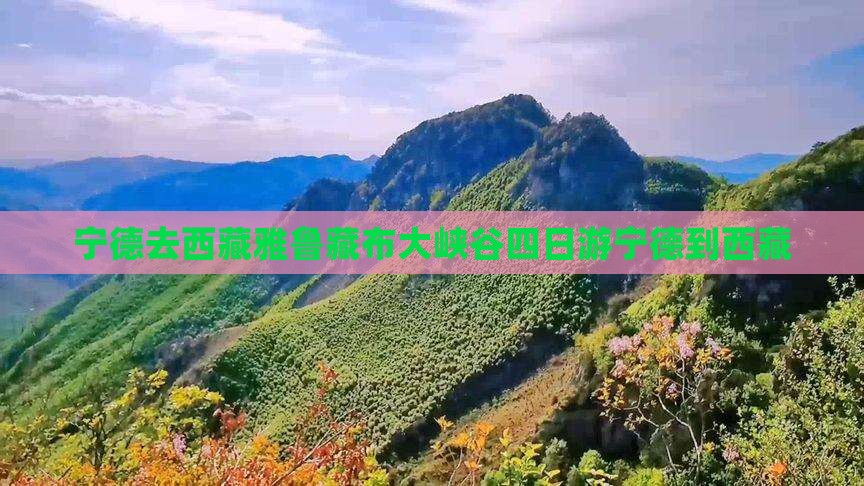 宁德去西藏雅鲁藏布大峡谷四日游