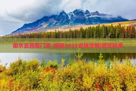 衡水去西藏门票