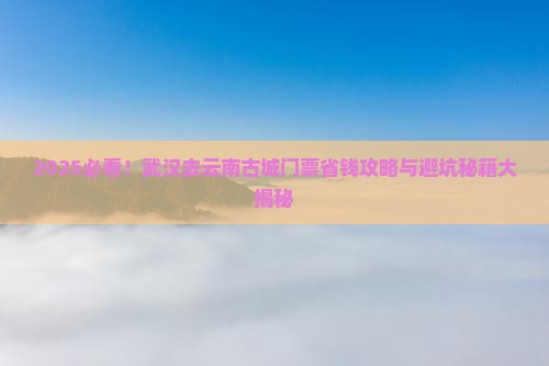 武汉去云南古城门票