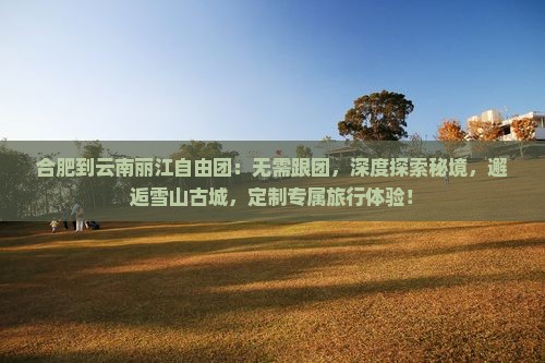 合肥到云南丽江自由团
