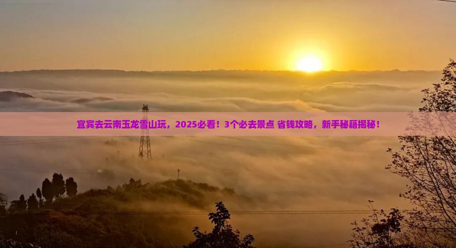 宜宾去云南玉龙雪山哪里玩