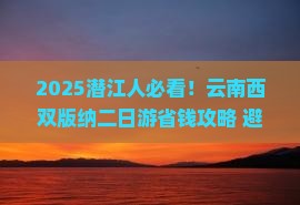 潜江到云南西双版纳二日游