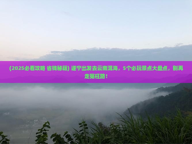 遂宁去云南洱海哪里玩