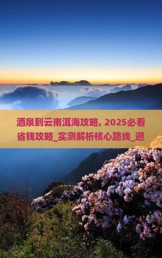 酒泉到云南洱海攻略