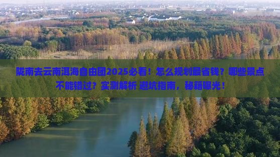 陇南去云南洱海自由团 陇南去云南洱海自由团