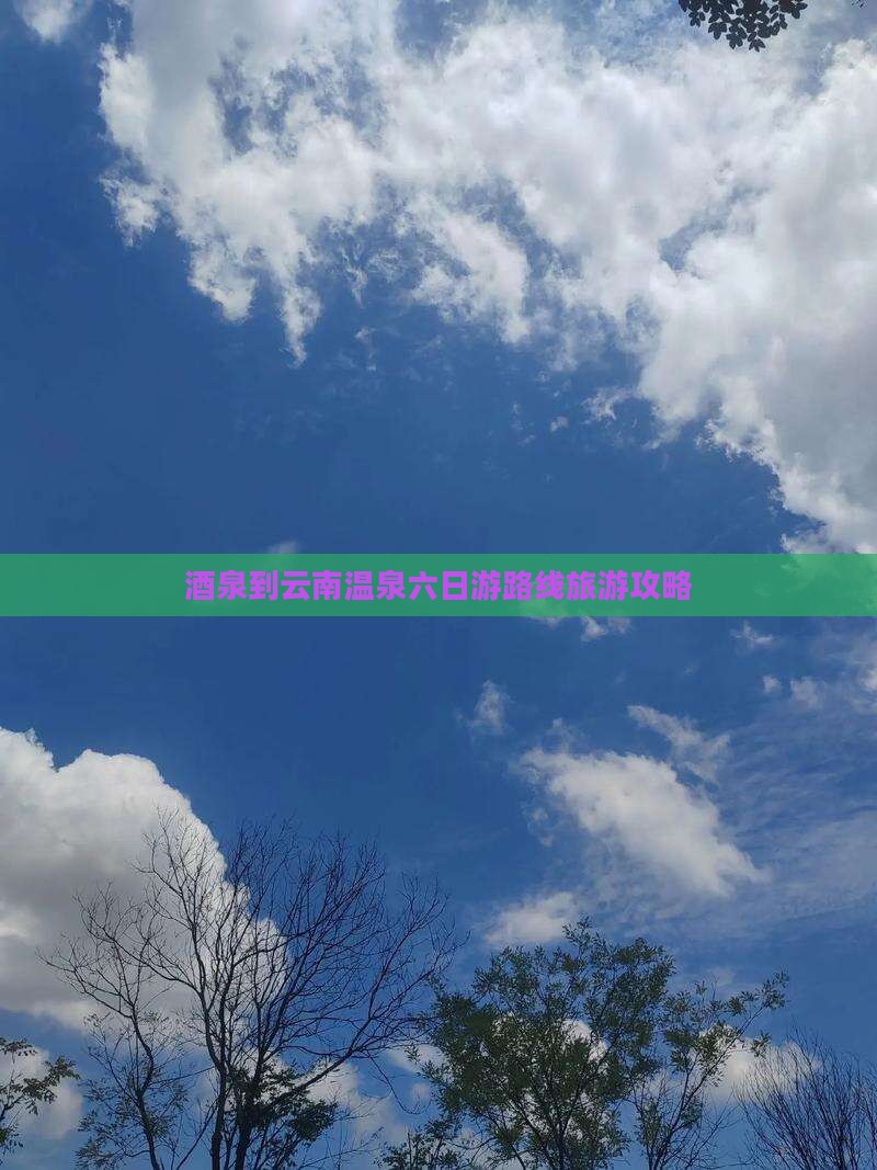 酒泉到云南温泉六日游