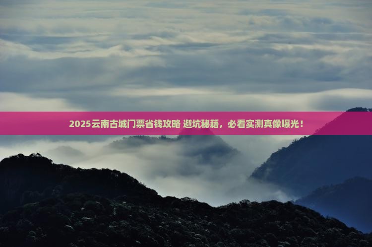 大同去云南古城门票