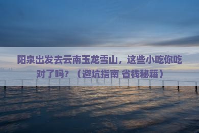 阳泉到云南玉龙雪山旅游小吃