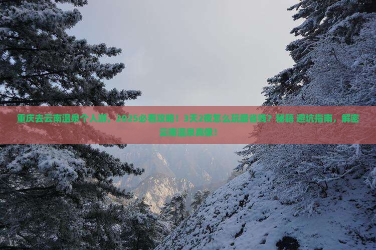 重庆去云南温泉个人游