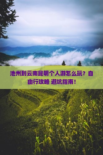 池州到云南昆明个人游