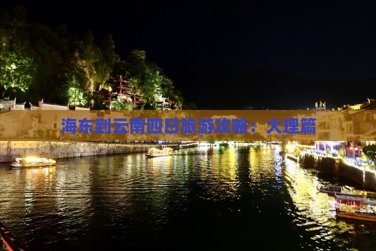 海东到云南四日游