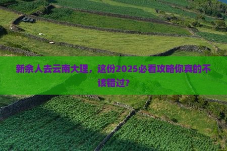 新余去云南大理景点