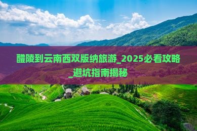 醴陵到云南西双版纳旅游