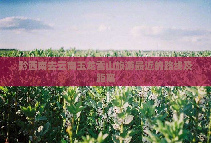 黔西南去云南玉龙雪山旅游