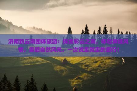 济南到云南团体旅游