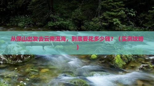 保山去云南洱海门票