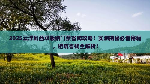 云浮到云南西双版纳门票