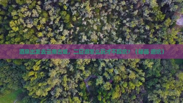 酒泉去云南古城二日游
