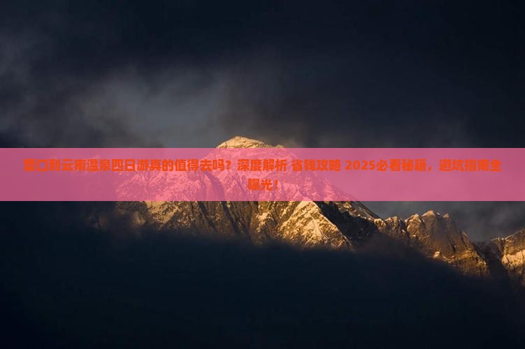 营口到云南温泉四日游
