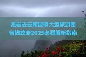 龙岩去云南昆明大型旅游团