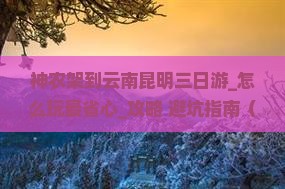 神农架到云南昆明三日游