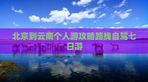 北京到云南个人游