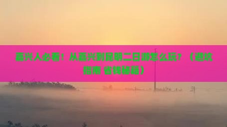 嘉兴到云南昆明二日游