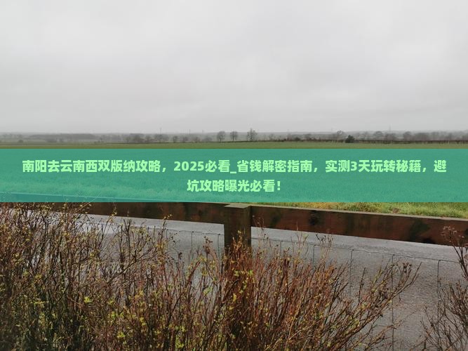 南阳去云南西双版纳攻略