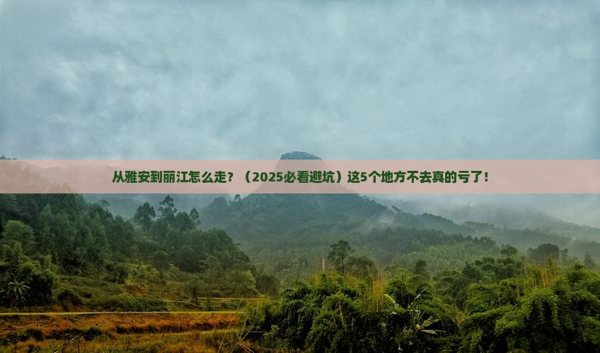 雅安去云南丽江必去地