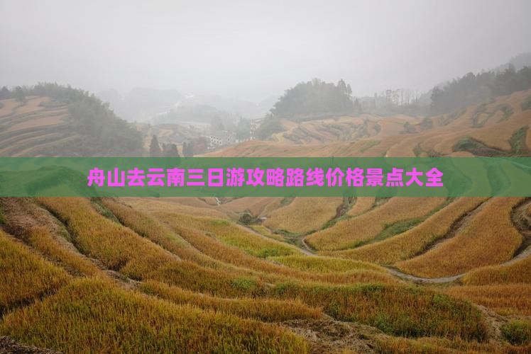 舟山去云南三日游