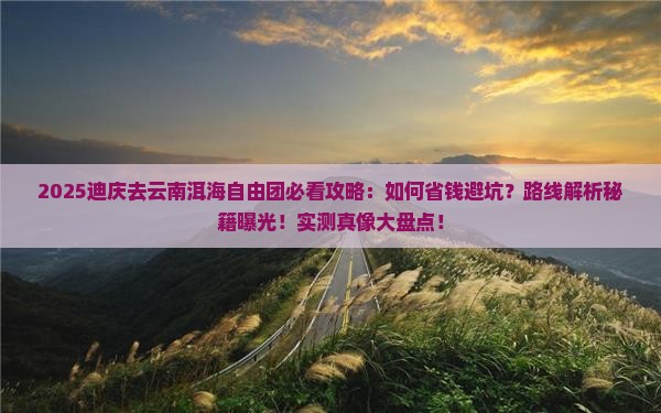 迪庆去云南洱海自由团