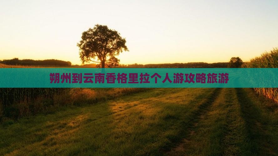朔州到云南香格里拉个人游