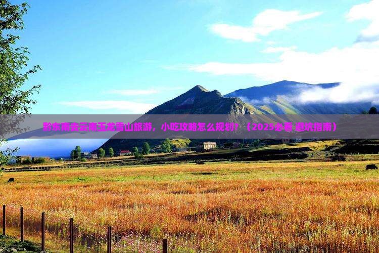 黔东南去云南玉龙雪山旅游小吃