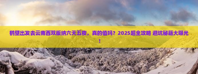 鹤壁去云南西双版纳六日游