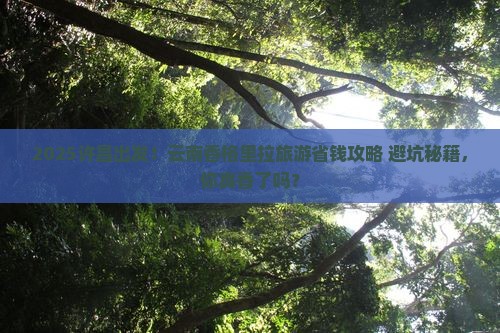 许昌到云南香格里拉旅游