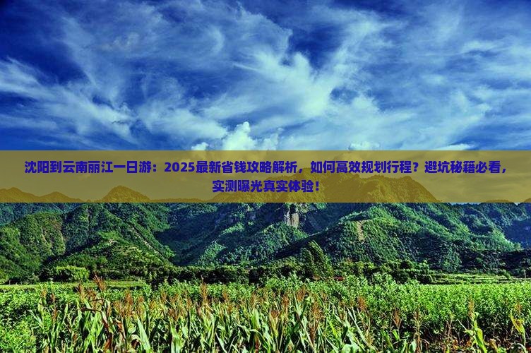 沈阳到云南丽江一日