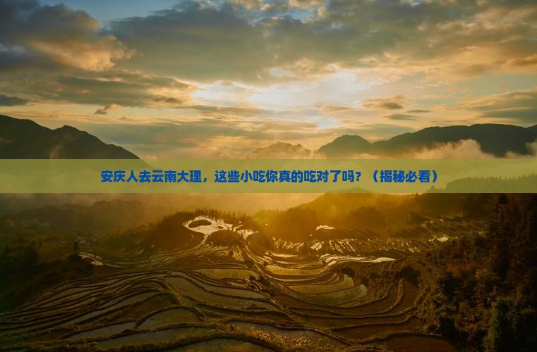 安庆去云南大理旅游小吃