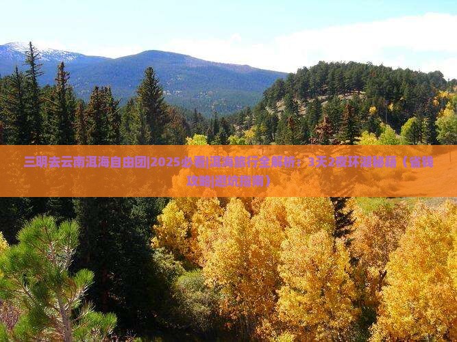三明去云南洱海自由团