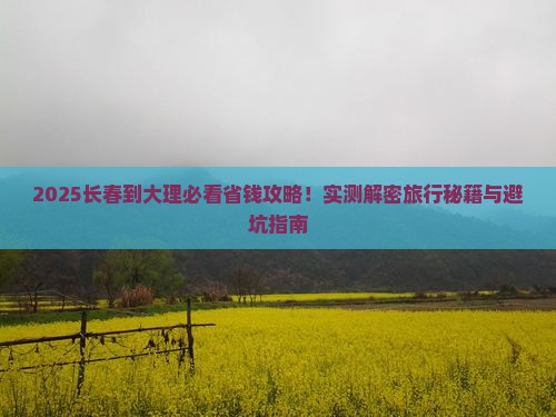 长春到云南大理攻略